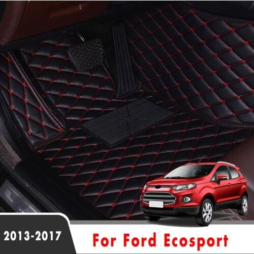 Auto Interior Carpets For Ford Ecosport 2017 2016 2015 2014 2013 Car Floor Mats Leather Custom Decoration Styling Protect Rugs