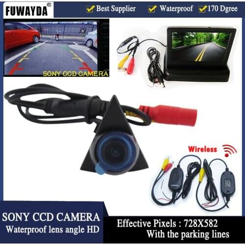 FUWAYDA wireless HD CCD Vehicle logo Front view camera front monitor for VW GOLF Bora Jetta Touareg Passat Lavida Polo Tiguan