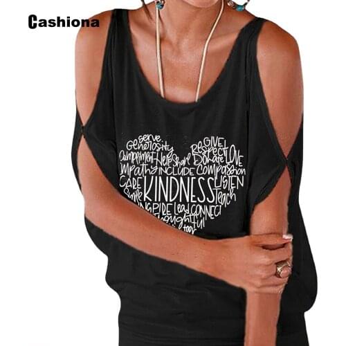Cashiona Women's T-shirts With Inscriptions