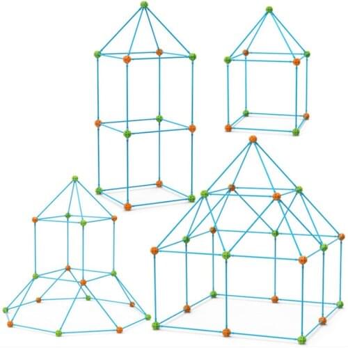Kids Construction Fort Building Castles Tunnels Tents Kit DIY 3D Magination Cultivation Play House Assemble Toys Factory Price