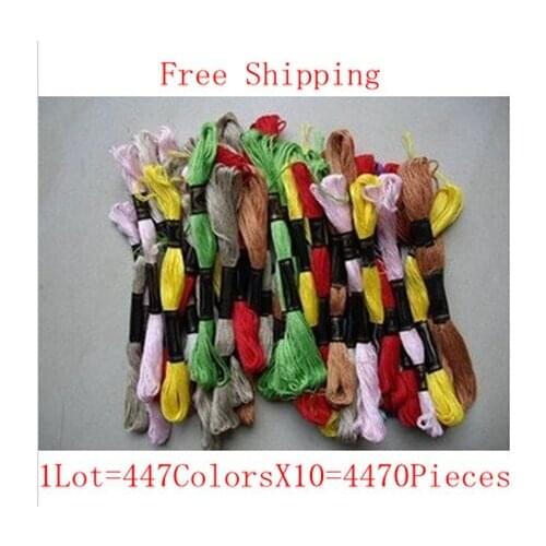 Factory Shop Embroidery Floss Cross Stitch Thread Total 4470 Skeins Similar DMC Thread Cotton Knitted Thread Free Shipping