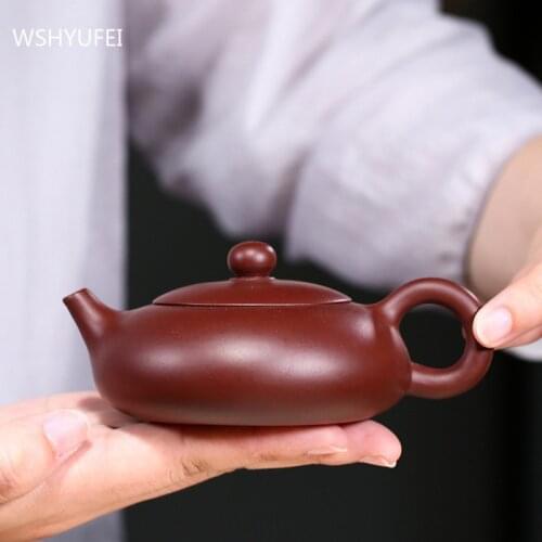 Chinese Yixing tea pot purple clay Classic Xishi teapot beauty kettle Raw ore Purple mud Handmade Tea set Customized 140ml