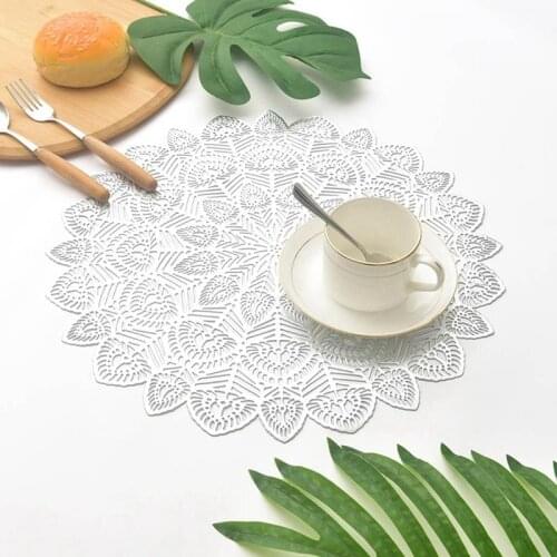 Trivet Table Mat Heat Insulating Bowl Placemat Peacock Pattern Table Decoration Solid Color Table Mat Table Decoration