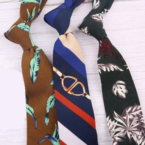 Linbaiway 7cm Chiffon Neck Ties for Men Skinny Polyester Ties Wedding Dress Printed Necktie Gravata Business Cravat Custom Logo