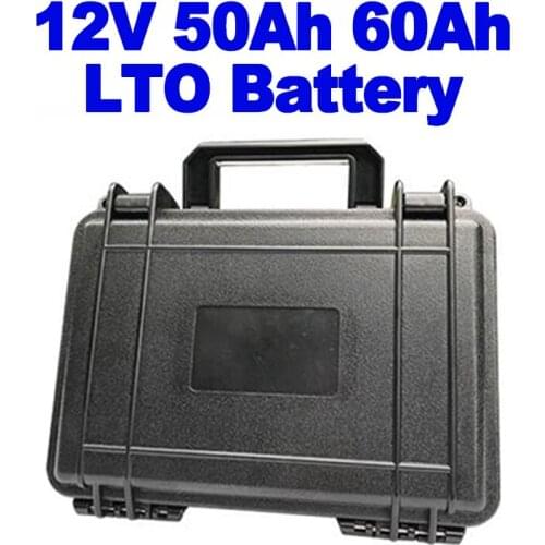 LTO Lithium titanate battery pack IP67 Waterproof 12V 50Ah 60Ah with smart BMS deep cycle more than 20000 cycles for fish finder