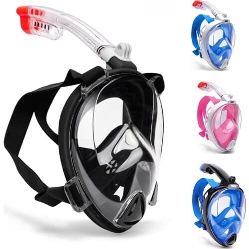 New Adult Youth Scuba Diving Mask Full Face Anti Fog Underwater Wide View Snorkel Waterproof Swimming Mask With Camera Mount