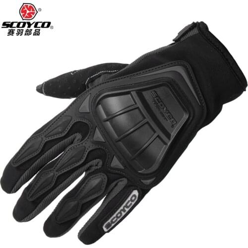 Scoyco MC08 guantes Motorcycle Racing Gloves Full Finger Biker Protective Gear Motorbike Riding motos motocicleta MX ATV Red