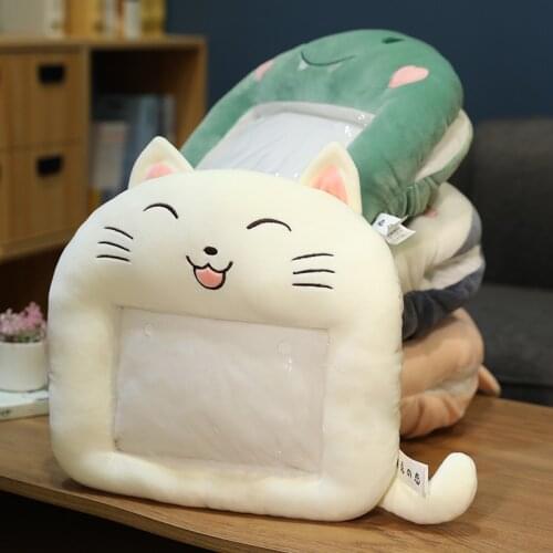 Cartoon Creative Transparent Hand Warmer Plush Toys Visual Play Mobile Phone Warm Cartoon Pillow Winter Double Plug Hand