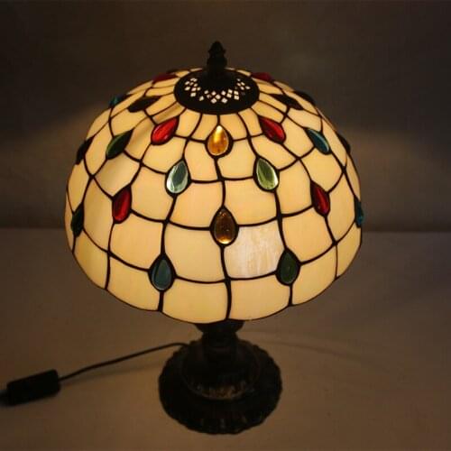 Tiffany Table Lamp E27 Six Models Dragonfly Style Bedroom Bedside Lamp Creative Fashion Retro Table Lamp