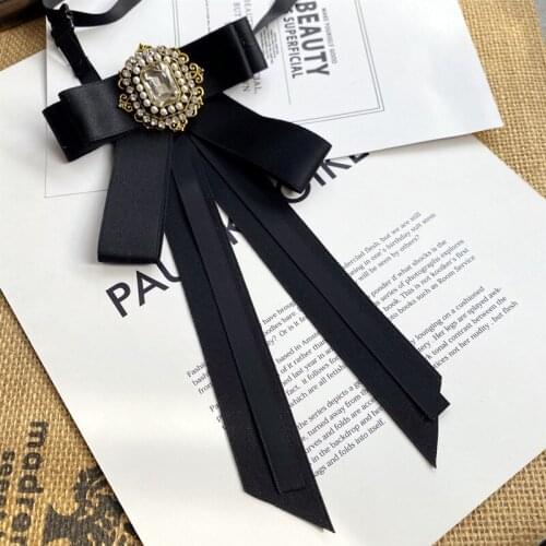 New Trendy Handmade Bow Tie Womens College Wind British London Korean Lace Ribbon Streamer Lace Shirt Bowtie Mens Jewelry