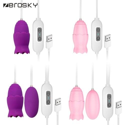 New Silicone Vibrator for Women 20 speeds Double head Oral Clitoris Stimulator Tongue Sex Toys for Woman Adult Sex Products