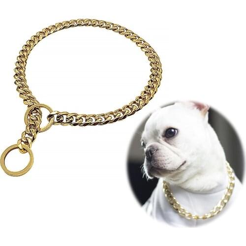 Dog Choke Collar Slip Chain, Stainless Steel Training Choke Collars Stainless Steel Chain Dog Collars for Small Medium Large Dog