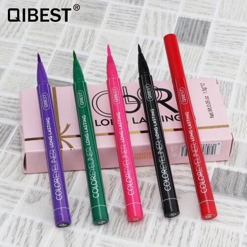 12Colors/Set Matte Liquid Eyeliner Quick Dry Waterproof Eye Liner Pencil Brown Purple Color Eyeliner Cosmetic Makeup Tool TSLM2