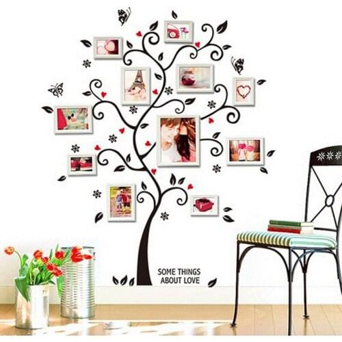 PVC DIY Wall Sticker Romantic Tree Sofa Bedroom TV Background Stickers Home Decor Shop Window Sticker Kids Removable Art