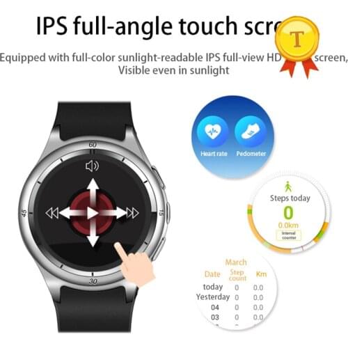 Hot sales new product ips full angle touch screen round shape smart watch with wifi 3g 16gb memory heart rate monitor for men