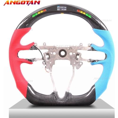 LED Carbon Fiber Steering Wheel Sprort Car volante esportivo Fit For Honda Civic with Racing Car Steering Wheel