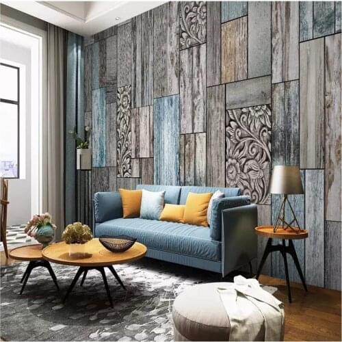 Textured Wallpaper Nordic Vintage Wood Plank Wall Decor Mural Wallpapers for Living Room Bedroom Walls 3D Wall Papers Home Decor