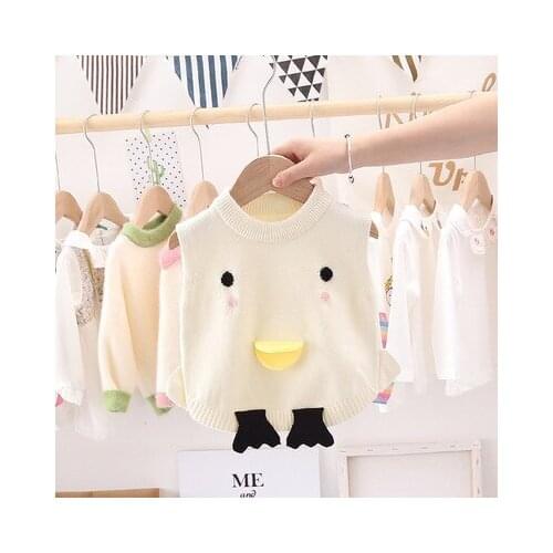 Knit Baby Clothes Cartoon Sleeveless Baby Boy Summer Clothes Autumn Vest for Girl Waistcoat Coat Casual Outwear Vest for Boy
