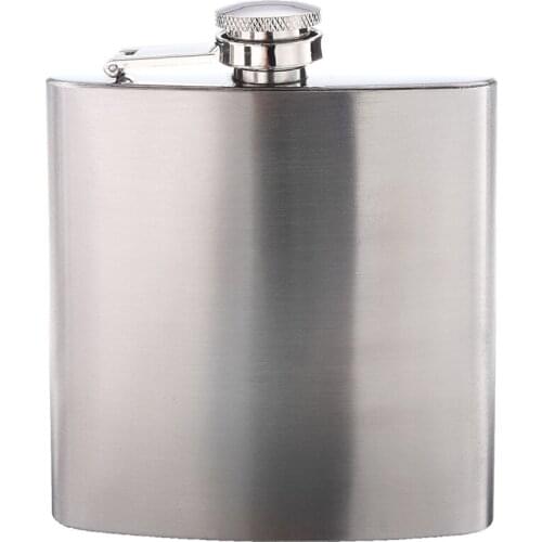 Stainless Steel 6oz Hip Flask Screw Cap for Whisky Alcohol