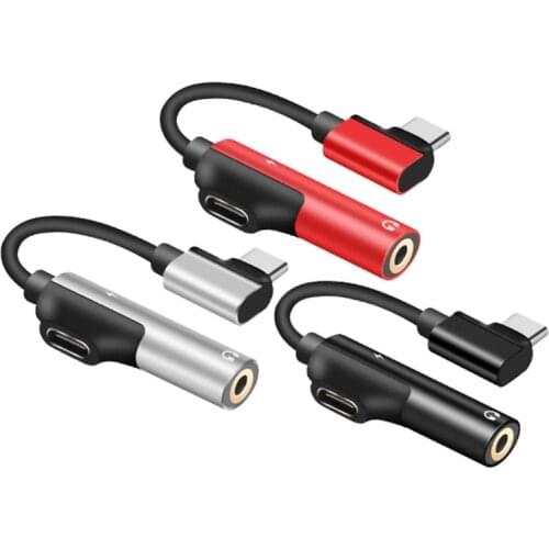 H054 Charging Listening to Songs Type-C to Headphone One-in-two Adapter Cable