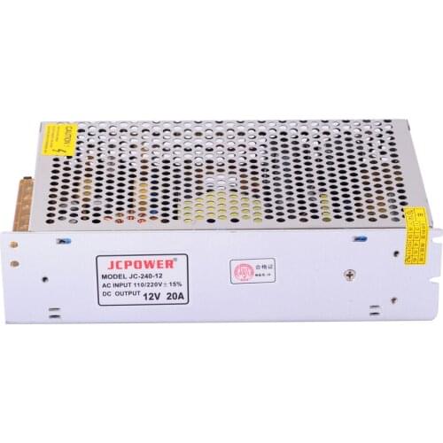 15PCS Adapter AC110/220V to LED DC12V 20A iron cover LED Power Supply Transformer for LED CCTV,3528 5050 RGB LED strip