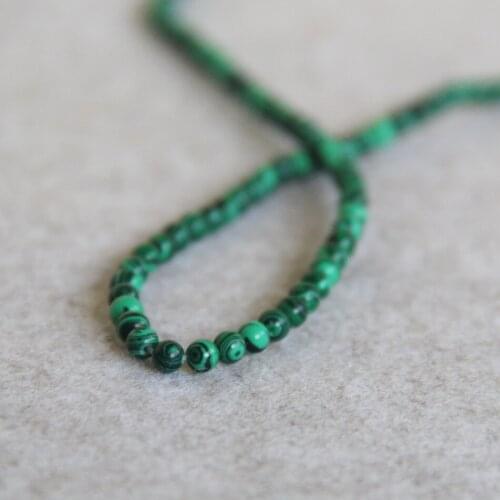 4mm New Fashion Green stones Malachite chalcedony beads DIY 15" 2pc/lot Jewelry making design wholesale