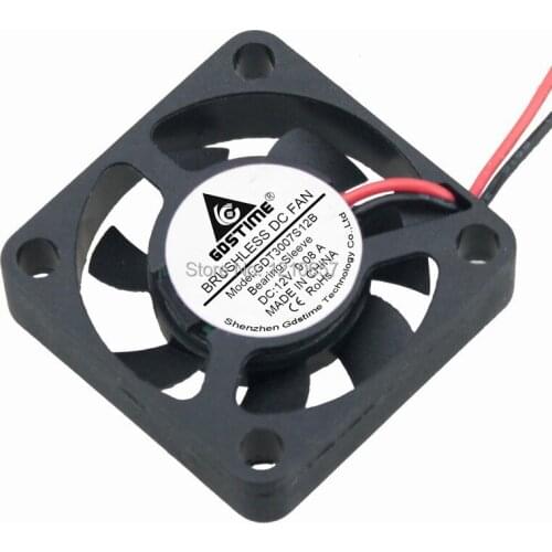 500 pieces LOT Gdstime 30MM 30 x 30 x 7mm Customized Accepted 2Pin 12V DC Electric Cooling Fan