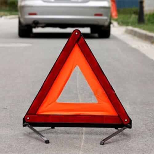 Car Triangle Reflective Strip Car Emergency Breakdown Warning Triangle Red Reflective Tripod Reflective Folded Parking Sign