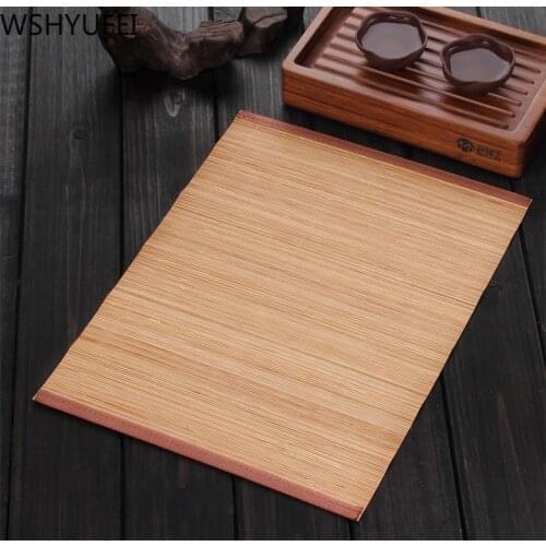 Tea Set Bamboo Mat Rongxi Bamboo Sign Tea Mat Bamboo Mat Bamboo Curtain Bamboo Coaster Tea Tray Protection Anti-Scratch