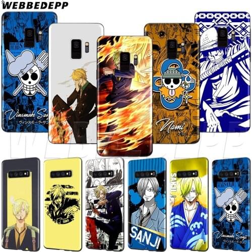WEBBEDEPP One Piece sanji TPU Soft Case for Samsung Note 8 9 10 S6 S7 S8 S9 S10 S10e S20 ultra A71 A51 A81 A91 Lite Edge Plus