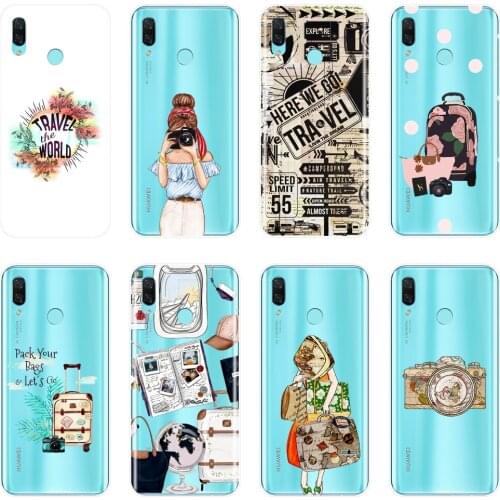 Travel Girl Camera Soft Back Cover For Huawei Nova Smart Lite 2017 Phone Case Silicone For Huawei Nova 3 3I 3E 2i 2 Lite Plus
