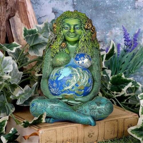 Mother Earth Statue Earth Mother Figurine Garden Ornament Outdoor Decor Home Decoration Ornaments Crafts 17.78*10.16*12.7CM