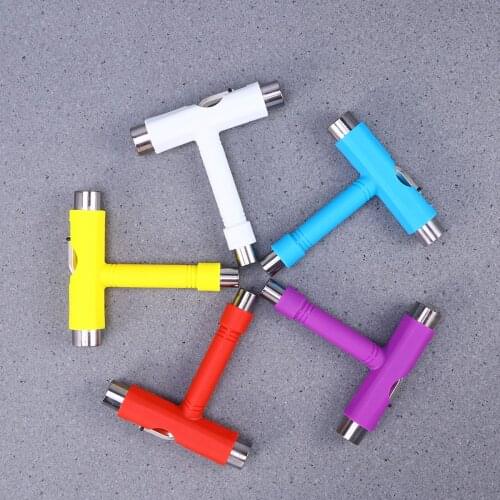 2021 Skateboard Tool And Cleaner All-In-One Multi-Functional T Skate Tool Allen Key And Grip Tape Eraser Adjusting Repair Tool