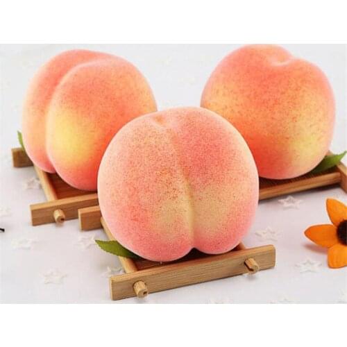 1pcs artificial fruit foam peach Fruit model Fake peach Fruit Plastic Artificial Fruit for home decoration photography prop
