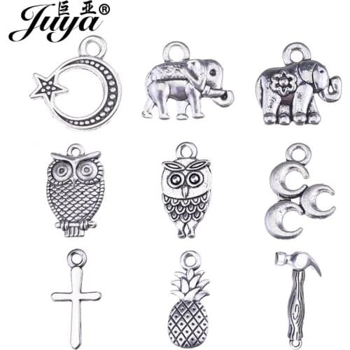 JUYA 30pcs/lot Various Styles Alloy Charms Pendant DIY Jewelry Accessories For Women Pendant Necklace Making Findings Wholesale