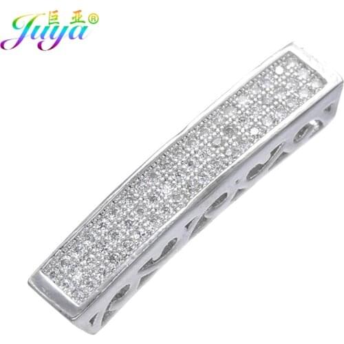 Juya DIY Beadwork Jewelry Findings Handmade Curved Tube Connector Spacer Parts Accessories For Women Pearls Jewelry Making