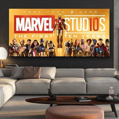 Marvel Movie Canvas Paintings Avengers Posters Iron Man Captain America and Prints Wall Art Pictures for Living Room Home Decor