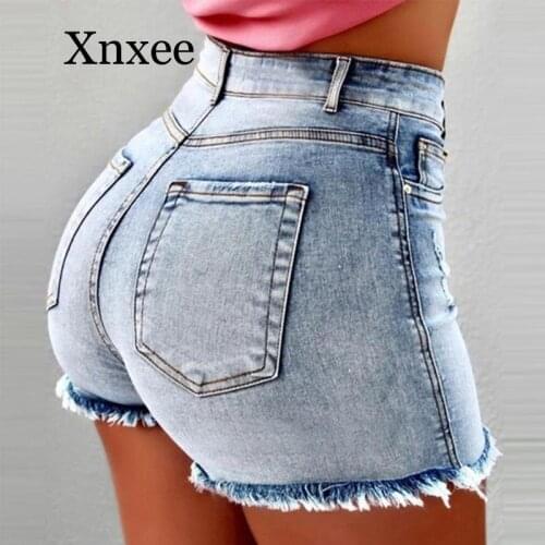Summer Sexy Short Pants Women Summer High Waisted Denim Shorts Jeans Women Short New Femme Push Up Skinny Slim Denim Shorts
