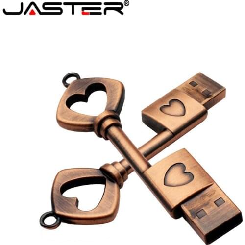 JASTER key love Metal USB flash drive U disk 4GB 8GB 16GB 32GB pen drive pendrive menmory stick Flash Card
