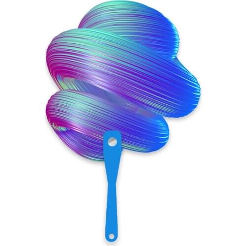 Personalized shape logo hand fan PP plastic theme events gifts mini fans hand customized style