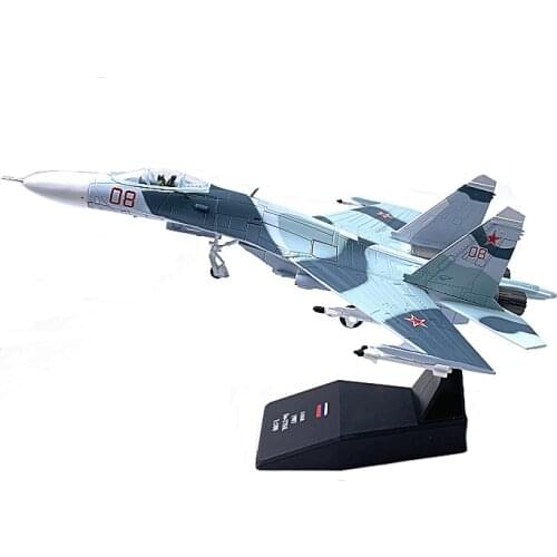 Model Plane 1: 100 Simulation Alloy Aircraft Model Russian Su-27 Sideguard Heavy Fightergift Collection