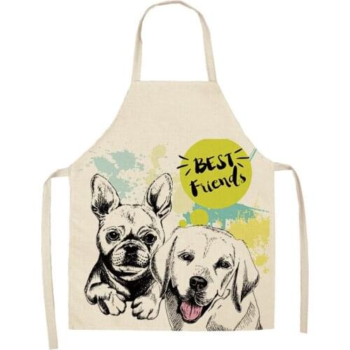 Cartoon dog pattern aprons for women cooking accessories Kitchen apron Women kitchen apron Woman kitchen apron barista man kid