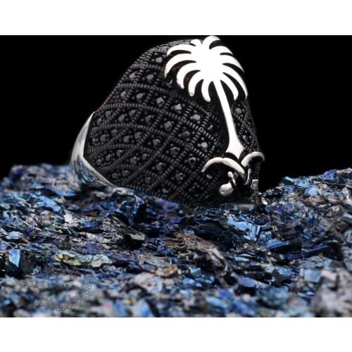 Silva 925 Sterling Silver Ring for Men Zircon Stone S925 silver fashion Jewelry Gift Mens Rings All sizes