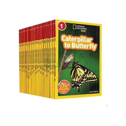 National Geographic Readers L1, 25 Books/set, Parents and Children Reading Together, Helping Child To Read Phonics