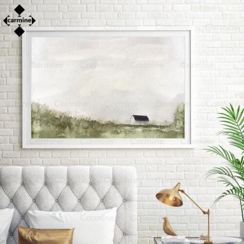 Barn Canvas Poster Rural Natural Landscape Wall Art Picture Abstract Minimalist Print Paintings Farmhouse Living Room Decoration