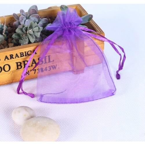 New7x9 10x12 10x15 13x18cm 50pcs Multiple Specifications 17 Colors Jewelry Bag Wedding Gift Organza Jewelry Bag Display Package