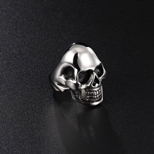 New European and American Rings Black Skull Rings Mens Punk Jewelry Accessories