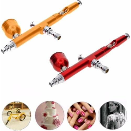 NEW Dual Action Gravity Feed 0.3mm Airbrush Gun Spray Art Paint Tattoo Nail Cake Decorating Spray Gun Tool Kit #250495