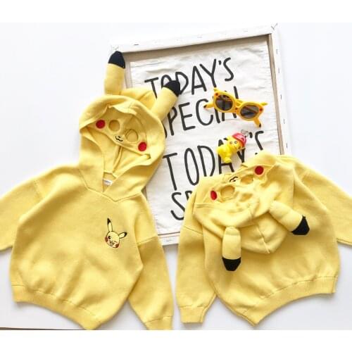 Tonytaobaby Autumn and Winter Clothes New Boys and Girls Childrens Wear Childrens Hooded Sweater Cartoon Cute