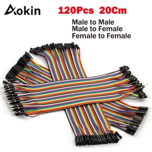 120Pcs Dupont Line 20cm Male to Male Female to Male and Female to Female Jumper Wire Dupont Cable 40Pcs For arduino DIY KIT